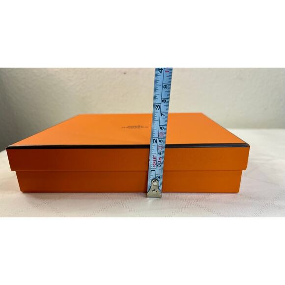 Hermes Empty Small Box Square Gift Present Storage Box 7.5"x7.5"x1.75" - Picture 6 of 7